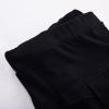 Uillui Cargo Pants Women Bootcut Yoga Workout Cropped Trousers Stretch Waist Athletic Fitness Sweatpants Casual Capri Pants,A01_black,X-Small view 3