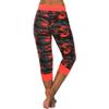 Uillui Cargo Pants Women Bootcut Yoga Workout Cropped Trousers Stretch Waist Athletic Fitness Sweatpants Casual Capri Pants,A02_red,XX-Large view 2