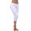 Uillui Cargo Pants Women Bootcut Yoga Workout Cropped Trousers Stretch Waist Athletic Fitness Sweatpants Casual Capri Pants view 3