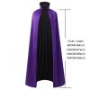 HAPNBCELE Reversible Cape Adult Medieval Dracula Vampire Devil Costume for Halloween Christmas Masquerade Party Men Women (Black&Purple, 47 Inches/120 CM) view 2