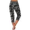 Uillui Cargo Pants Women Bootcut Yoga Workout Cropped Trousers Stretch Waist Athletic Fitness Sweatpants Casual Capri Pants view 3