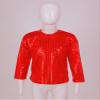 CHICTRY Kids Boys Girls Sparkly Sequin Long Sleeve Hip Hop Jazz Dance Shirt Stage Performance Costume Top Red 2-3 Years view 3