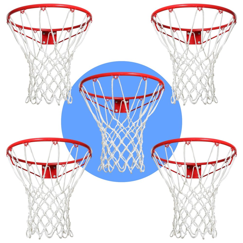 LAO XUE Basketball Net Outdoor,(7.16 oz) 12 Loops Professional Heavy Duty Basketball Net Replacement,All Weather Anti Whip, Suitable for Outdoor Standard 12 Loops Basketball Hoop