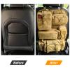 Universal Tactical Vehicle Back Seat Organizer with 5 Molle Pouch Molle Pouches Truck Seat Organizer Tactical Gear for Car Truck Ford Jeep Vehicle view 2