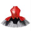 CHICTRY Kids Girls Shiny Sequined Ballet Tutu Dress Modern Jazz Latin Dance Costume Dancewear Red with Bow 8 Years view 1
