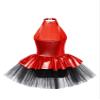 CHICTRY Kids Girls Shiny Sequined Ballet Tutu Dress Modern Jazz Latin Dance Costume Dancewear Red with Bow 8 Years view 2