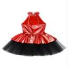 CHICTRY Kids Girls Shiny Sequined Ballet Tutu Dress Modern Jazz Latin Dance Costume Dancewear Red with Bow 8 Years view 4