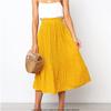 Fulbant Spring Women Long Skirt Black White Yellow High Waist Polka Dots Y2k Skirts M view 2