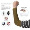 Cooling Compression Arm Sleeves For Men Women UV Sun Protection Arm Sleeves Tattoo Cover Up Sleeve Compatible with Brown view 3
