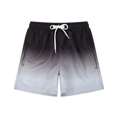 SNOW DREAMS Boys Swim Trunks Quick Dry Gradient Bathing Suits Lightweight Swimming Shorts Mesh Lining Grey Size 4
