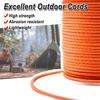 9KM DWLIFE 100% UHMWPE Braided Cord, 1.3mm Black 200ft 580lb Hollow Rope for Hammock, Kite, Fishing, Climbing, Camping view 3