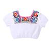 Baby Girl Traditional Mexican Cinco De Mayo Fiesta Dress Toddler My 1st Cinco de Mayo Outfit Crop Top Skirted Shorts Bowknot Headband Kids May 5 Summer Holiday Uno First Birthday Set Hot Pink 12-18M view 2