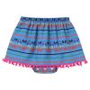 Baby Girl Traditional Mexican Cinco De Mayo Fiesta Dress Toddler My 1st Cinco de Mayo Outfit Crop Top Skirted Shorts Bowknot Headband 3pcs Kids May 5 Summer Holiday Uno First Birthday Set Blue 6-12M view 4