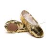 MSMAX Ballet Shoes for Girls Toddler Boys Split Sole Dance Slipper Gold Costume Shoes view 3