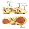 MSMAX Ballet Shoes for Girls Toddler Boys Split Sole Dance Slipper Gold Costume Shoes view 4