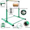YIsintruan Collapsible Training Bar Horizontal Bar Kip Bar Home Gym Equipment Kids Teens Horizontal Bar Indoor 3' to 5' Height Adjustable, 300 lb Load Capacity (60 * 15.7 * 7.5inch, Green, 1) view 3