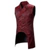 Betonsa Men's Victorian Steampunk Vintage Vest Gothic Medieval Tailcoat Costume view 2