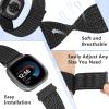Bcuckood Nylon Loop Compatible with Fitbit Sense 2/Fitbit Sense/Fitbit Versa 4/Fitbit Versa 3 Bands, Women Men Soft Nylon Adjustable Breathable Strap Solo Loop Replacement Wristband view 3