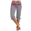XUETON Womens Capris Yoga Sweatpants Elastic Waist Drawstring Loose Workout Joggers Comfy Casual Lounge Cropped Pants(Grey,X-Large)