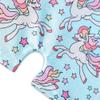 Baby Leotards 6-12 12-18 Months Gymnastics Leotard for Toddler Girls 1-2t 12 18 Months Baby Girl Kids Leo With Shorts Tumbling Outfits Sky Blue Unicorn Rainbow Stars Bodysuits Biketard Child Preschool view 4
