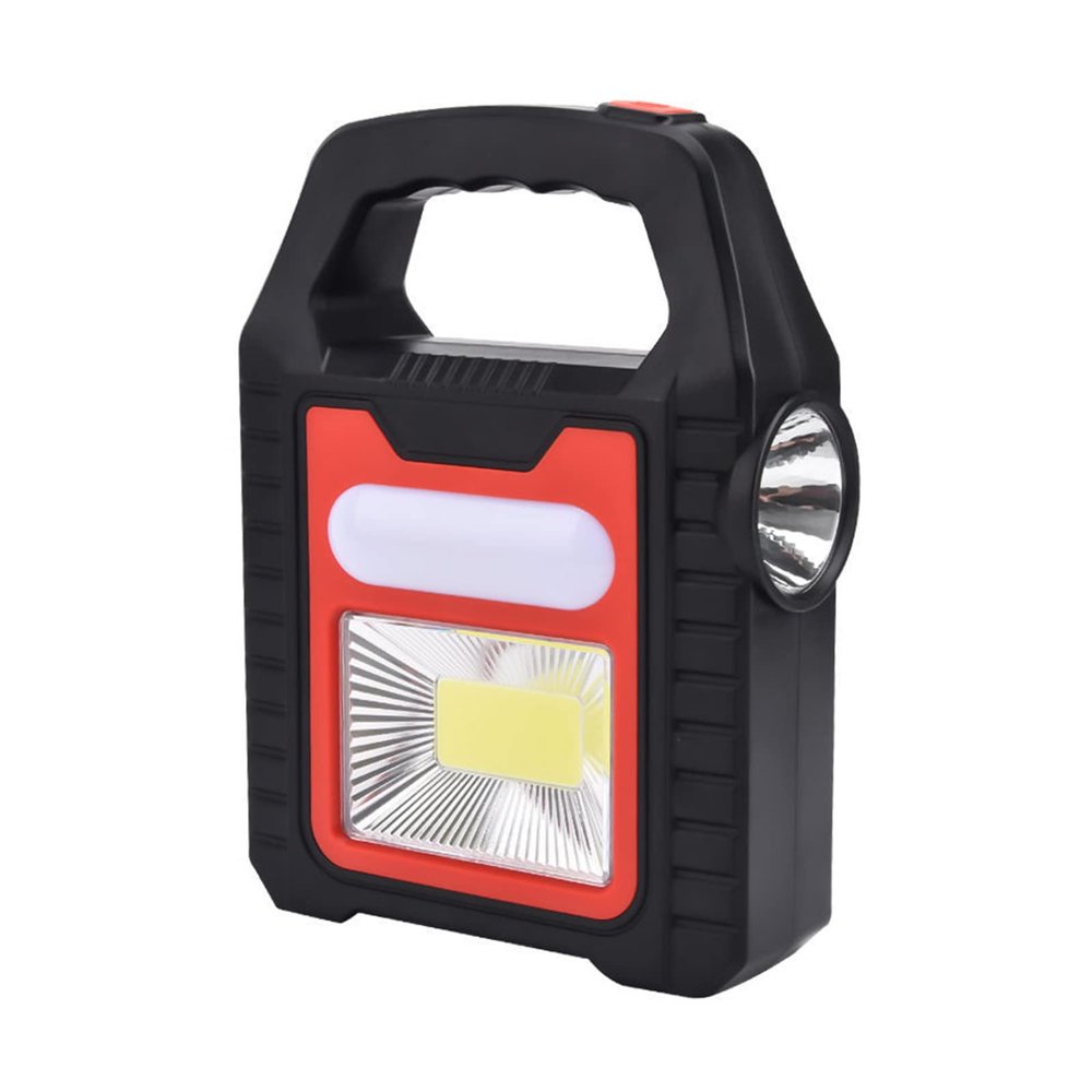 iiffii LED Flashlight, Solar Searchlight, Repair Light, High Brightness, Portable for Camping, Hiking, Emergency, Mountaineering-Red LED