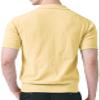 H2H Men's Short Sleeve Polo Sweater Solid Vintage Classic Knit Shirt Lemon US L/Asia XL (CMOSWS003) view 2