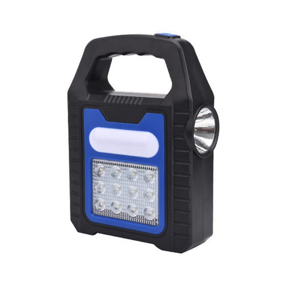 iiffii LED Flashlight, Solar Searchlight, Repair Light, High Brightness, Portable for Camping, Hiking, Emergency, Mountaineering-Blue LED
