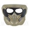 ACTIONUNION Airsoft Mask Full Face Skull Balaclava Face Mask Men Skeleton Mask Tactical Protective Paintball Mask Cosplay Costume (Tan) view 3
