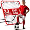 Soccer Rebound Net Rebounder 3.3X3.3FT | Skill Training Gifts, Aids & Equipment for Kids Teens & All Ages - Kick-Back/Portable, 6 Adjustable Angles