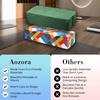 Aozora Yoga Bolster Pillow for Restorative Support & Meditation - 8-Feet with Carry Handle & Yoga Strap - Plaid view 2