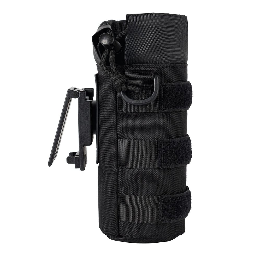 Dotacty Tactical Bottle Pouch Holder w/Rotatable Duty Belt/MOLLE Clip Backpack Sport Water Bottle Holster Hydration Carrier Nylon Carry Bag for Walking Hiking Camping Climbing Fishing Hunting