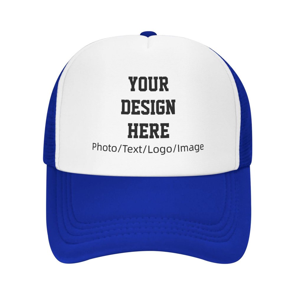 Custom Hat Design Your Own Personalized Trucker Hat for Men Customized Hat Personalized Baseball Cap Blue Hat