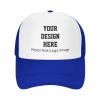 Custom Hat Design Your Own Personalized Trucker Hat for Men Customized Hat Personalized Baseball Cap Blue Hat view 1