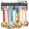 SUPERDANT Triathlon Medal Hanger Running Swimming Cycling Medal Holder with 12 Lines Sturdy Steel Award Display Holders Wall Mounted Medal Display Racks for Ribbon Lanyard Medals view 1
