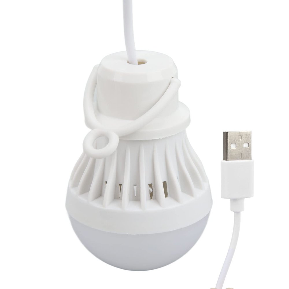 Miskall Camping LED Light Bulb Energy Saving USB Light Bulb with Hook for Outdoor Tent Hiking Party Home Camping