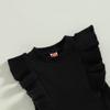 Infant Baby Girls' Clothes Sets Solid Color Button Top Rolled Hem Shorts Playwear Summer Outfit view 4