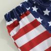 LAGKIYOJ Fourth 4th of July Toddler Baby Girl Clothes Star Stripe Elastic Waist Bell Bottoms Layered Flare Pants Trousers (Star Stripe Print Flare Pants,1-2T) view 4