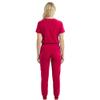 M&M SCRUBS Womens Jogger Scrub Set 4-Way Stretch V-Neck Nurse Scrubs Top & Pants (Red, XX-Large) view 4