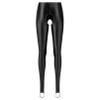 Vxuxlje Women's Oil Shiny Compression Leggings Opaque Mid Waist Skinny Tight Yoga Stirrup Pants Black X-Large view 3