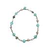 10mm Gray Picasso Jasper Stone Turquoise Necklace 8-9mm White Pearl Silk Cord Rope Trendy Choker 18" view 1