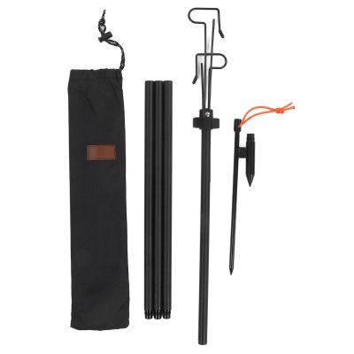 Tefola Telescopic Lantern Stand, Camping Lantern Stand Multipurpose Lightweight Adjustable Height Collapasible Lantern Stand Pole for Camping Outdoor