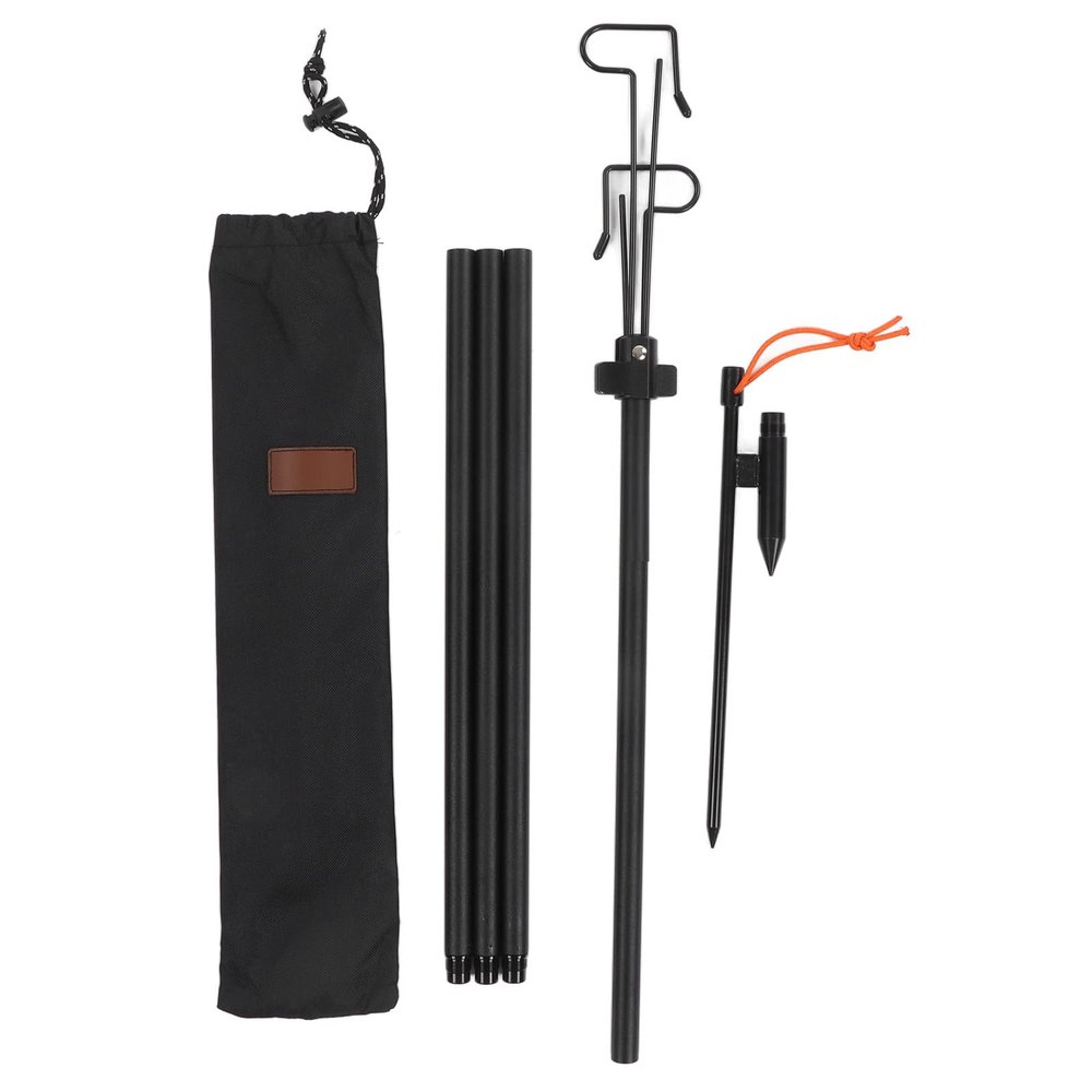 Tefola Telescopic Lantern Stand, Camping Lantern Stand Multipurpose Lightweight Adjustable Height Collapasible Lantern Stand Pole for Camping Outdoor