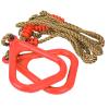 Yuecoom Gymnastic Ring, 300kg Load Bearing Adjustable Plastic Children Swing Ring, Sports Hanging Ring with Rope for Gym Workout Fitness Exercise (Red) view 1
