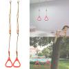 Yuecoom Gymnastic Ring, 300kg Load Bearing Adjustable Plastic Children Swing Ring, Sports Hanging Ring with Rope for Gym Workout Fitness Exercise (Red) view 4