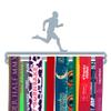 The Medal Hanger Shop | Male Runner | Brushed Stainless Steel | Double Bar | Medal Hanger Display Holder for Runners, Running Accessories | Made in Britain view 1
