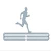 The Medal Hanger Shop | Male Runner | Brushed Stainless Steel | Double Bar | Medal Hanger Display Holder for Runners, Running Accessories | Made in Britain view 3