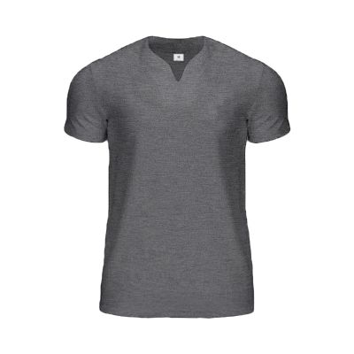 Mens Casual V Neck Muscle T-Shirt Short Sleeve Bodybuilding Gym Tee Shirts Solid Color Cotton Sport Training Tops (US Size S Asia M,Grey)