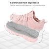AOE Womens Fashion Walking Running Shoes Ultra Lightweight Breathable Mesh Tennis Shoes Non Slip Athletic Workout Gym Sneakers Pink Lace 9.5women / 8.5men view 3