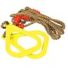 Gymnastic Ring, 300kg Load Bearing Adjustable Plastic Children Swing Ring, Sports Hanging Ring with Rope for Gym Workout Fitness Exercise (Yellow) view 1