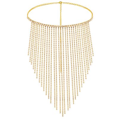 AHANDMAKER Fringe Masquerade Mask for Women, Vintage Rhinestone Tassel Face Mask, Gold Tassel Mask Chain for Mardi Gras Halloween Party Costume Accessories
